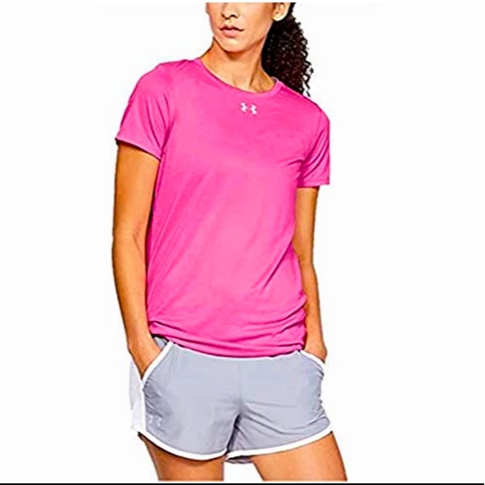 *NWT* Womens Under Armour Pink Locker Tshirt HeatGear